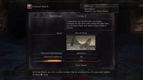 password matchmaking ds1